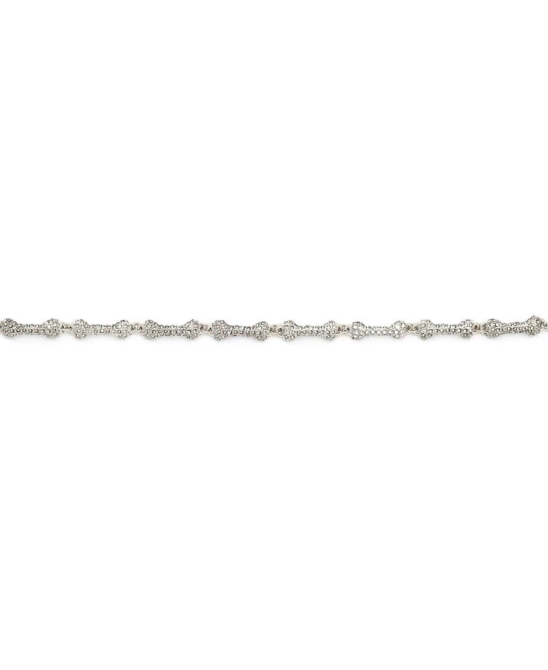 Betsey Johnson Faux Stone Pave Bones Link Bracelet