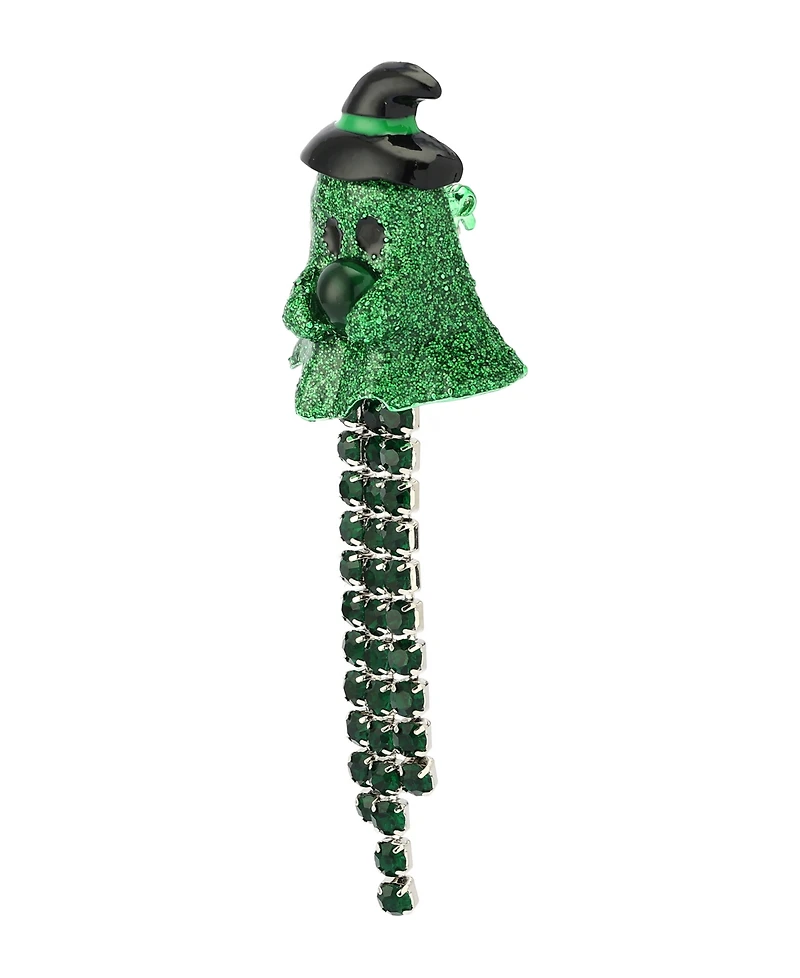 Betsey Johnson Faux Stone Halloween Witch Ghost Fringe Brooch