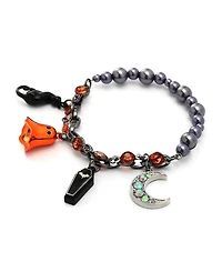 Betsey Johnson Faux Stone Halloween Mixed Charm Stretch Bracelet