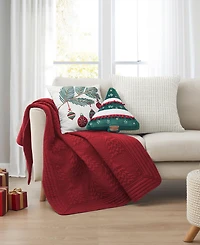 Levtex O Christmas Tree Reversible Quilted Throw, 50" x 60"