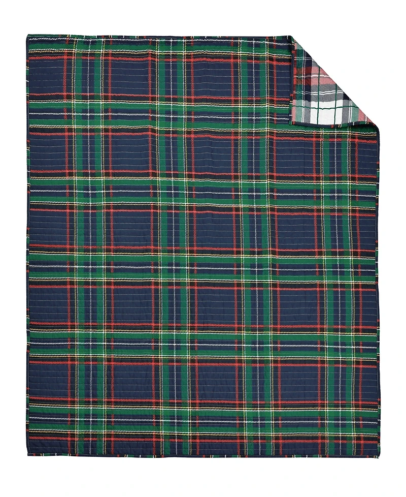 Levtex Spencer Red Plaid Reversible Quilted Throw, 60" x 50"