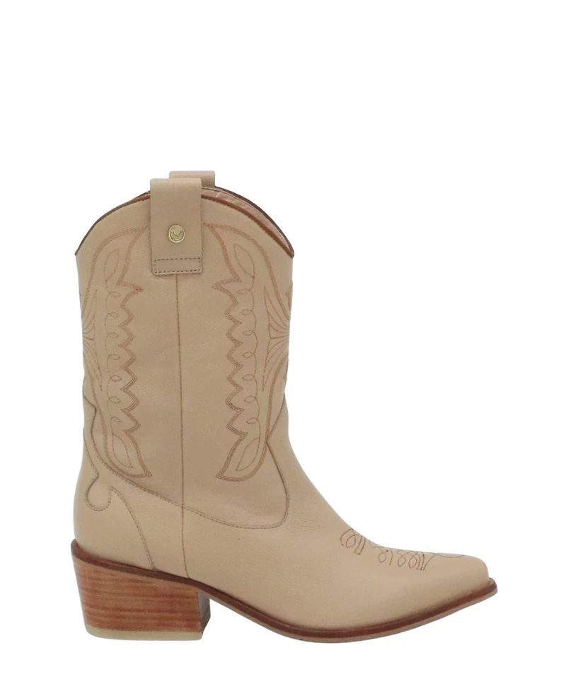 Stivali New York Women's Suede Leather Western Cowboy Booties