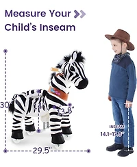 PonyCycle Ride-on Horse Zebra Model U Size 3 for 3-4 Years