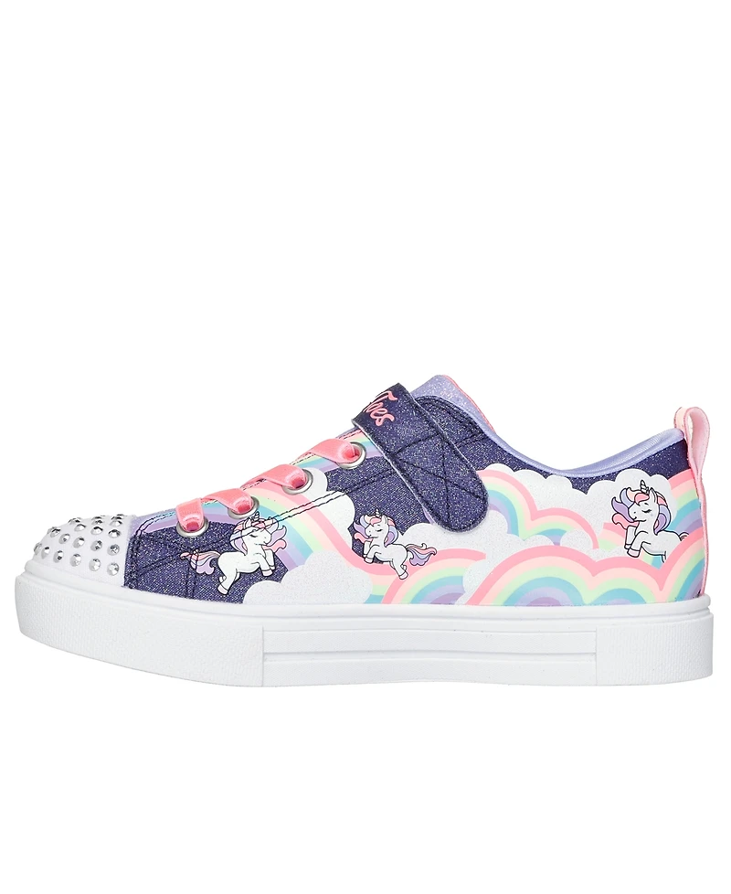 Skechers Little Girls Twinkle Toes: Sparks - Unicorn Stay-Put Light-Up Casual Sneakers from Finish Line