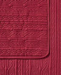 Seventh Studio Cable-Knit Pinsonic Microfiber -Pc. Quilt Set