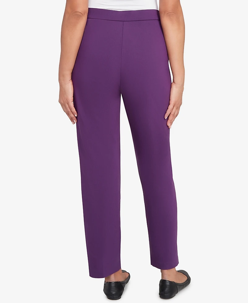 Alfred Dunner Women's Classic Allure Fitted Stretch Short Length Pants