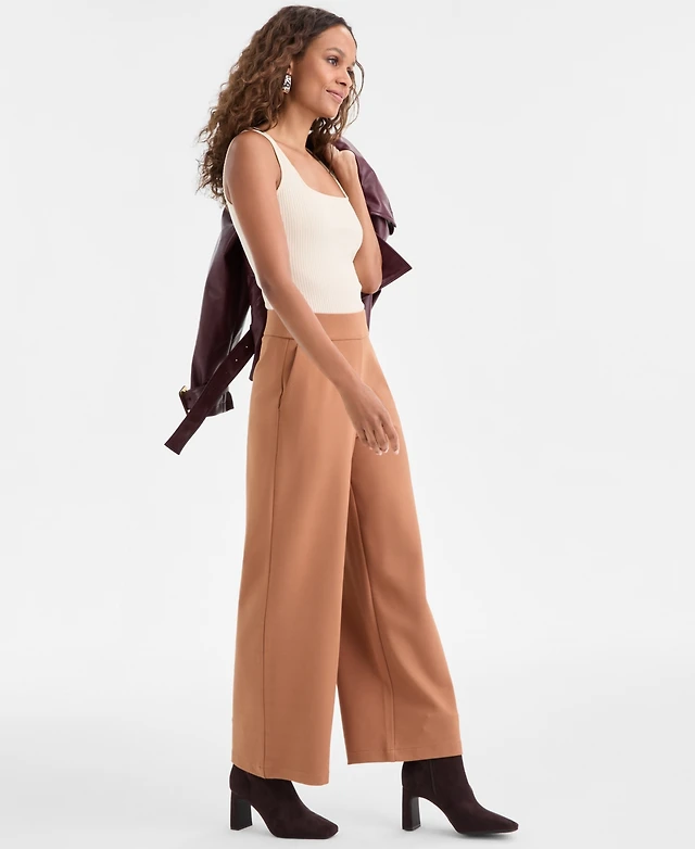 Shop International Concepts Petite Wide-Leg Pants, Macy's