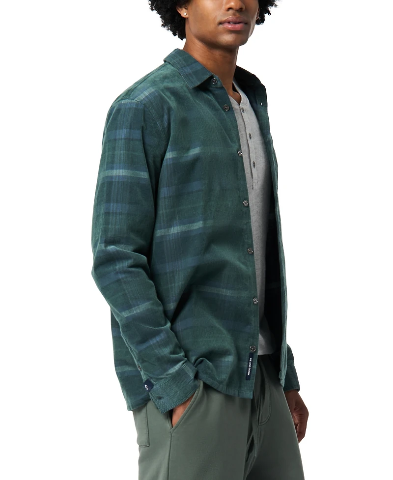Buffalo David Bitton Men's Sinclair Plaid Baby Cord Shirt