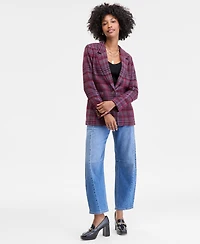 On 34th Women's Plaid Single-Button Blazer, Macy's Exclusive