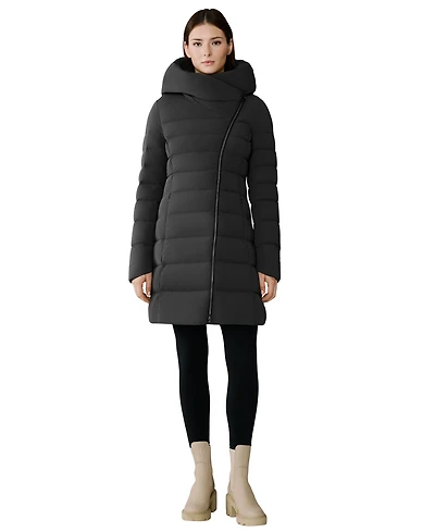 Soia & Kyo Women's Asym Zip Puffer Jacket