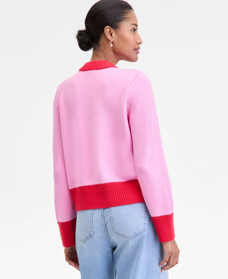 On 34th Women's Long Sleeve Crewneck Sweater, Macy's Exclusive