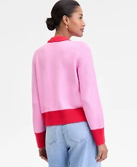 On 34th Women's Long Sleeve Crewneck Sweater, Macy's Exclusive