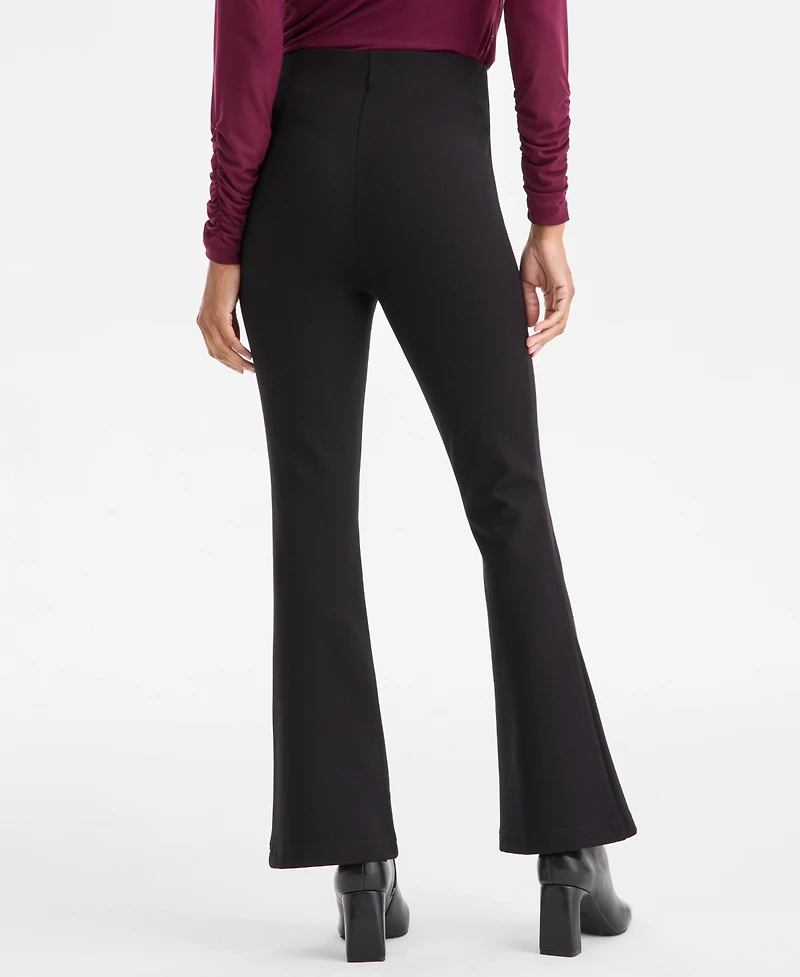 I.n.c. International Concepts Petite Ponte-Knit Flare Pants, Created for Macy's