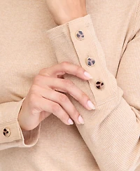 On 34th Women's Button-Cuff Boatneck Top, Macy's Exclusive