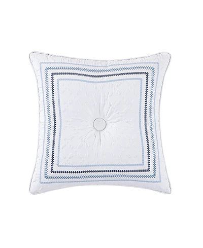 J Queen New York Bayside Embroidered Decorative Pillow, 18" x 18"