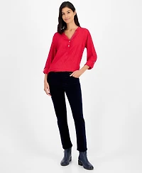 Tommy Hilfiger Women's Sparkle Clip Dot Popover Top