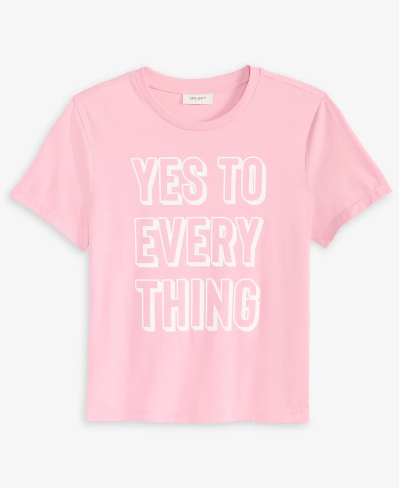 On 34th Women's Yes Graphic T-Shirt, Macy's Exclusive
