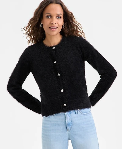 I.n.c. International Concepts Petite Rhinestone-Button Cardigan, Macy's Exclusive
