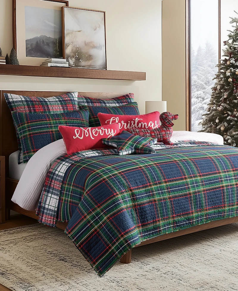 Levtex Spencer Red Plaid Reversible Quilt, Full/Queen