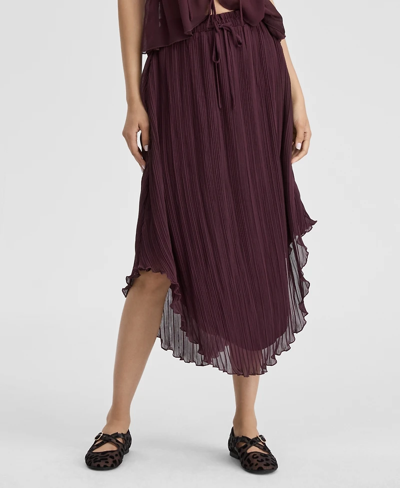 On 34th Women's Curved-Hem Pleated Skirt, Macy's Exclusive