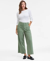 On 34th Women's High-Rise Wide-Leg Chino Pants, Macy's Exclusive