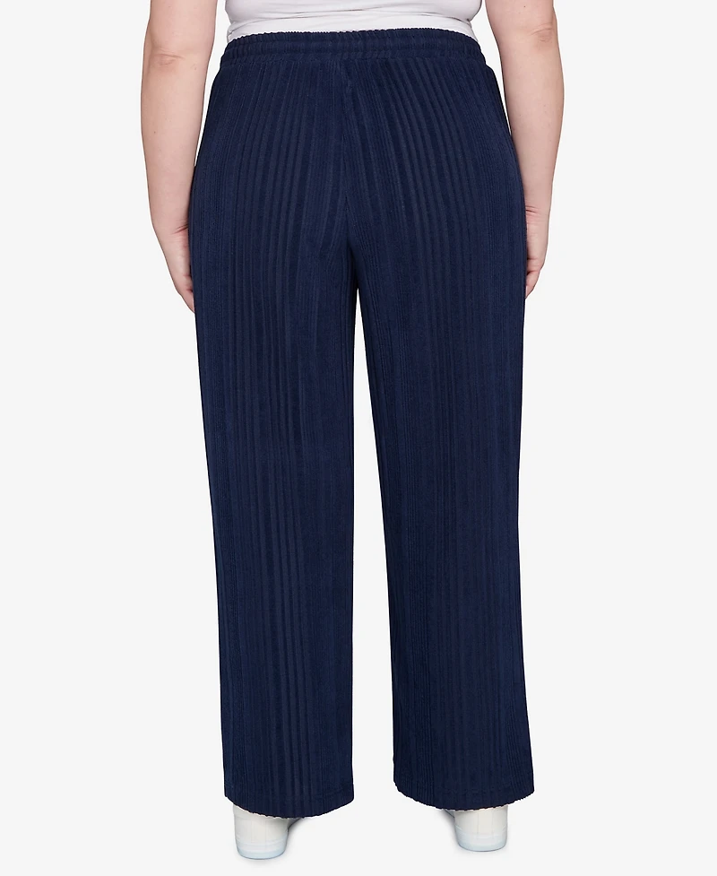 Hearts Of Palm Plus Solid Textured Hachi Pants