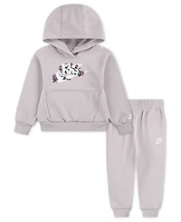 Nike Toddler Girls 2-Piece Floral Futura Hoodie and Joggers Set