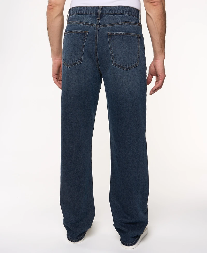 Lazer Men's Loose Fit 5-Pocket Denim Jeans