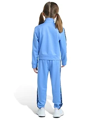 adidas Toddler and Little Girls 2-Piece Long Sleeve 3-Stripe Tricot Set