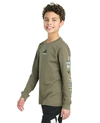 adidas Big Boys Play Your Way Long Sleeve T-Shirt