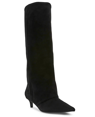 Steve Madden Women's Luca Slouchy Kitten-Heel Dress Boots