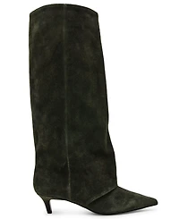 Steve Madden Women's Luca Wide-Calf Slouchy Kitten-Heel Dress Boots