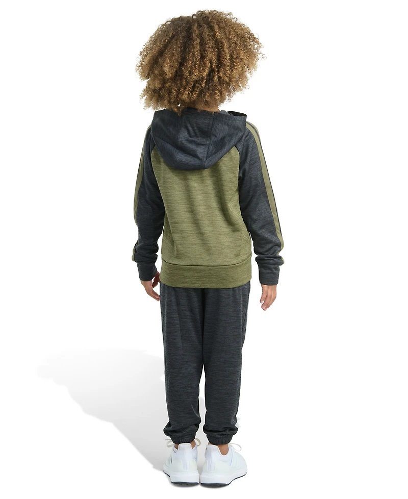 adidas Toddler and Little Boys 2-Piece Long Sleeve Fleece Jacket Joggers Set