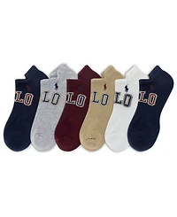 Polo Ralph Lauren Men's 6-Pack Varsity Logo Low Cut Socks