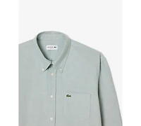 Lacoste Men's Woven Long Sleeve Button-Down Oxford Shirt