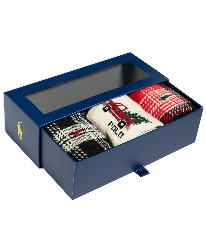 Polo Ralph Lauren Men's 3-Pack Truck Shirting Plaids Socks Giftbox