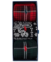 Polo Ralph Lauren Men's 3-Pack Chopped Bandana And Plaid Socks Gift Box