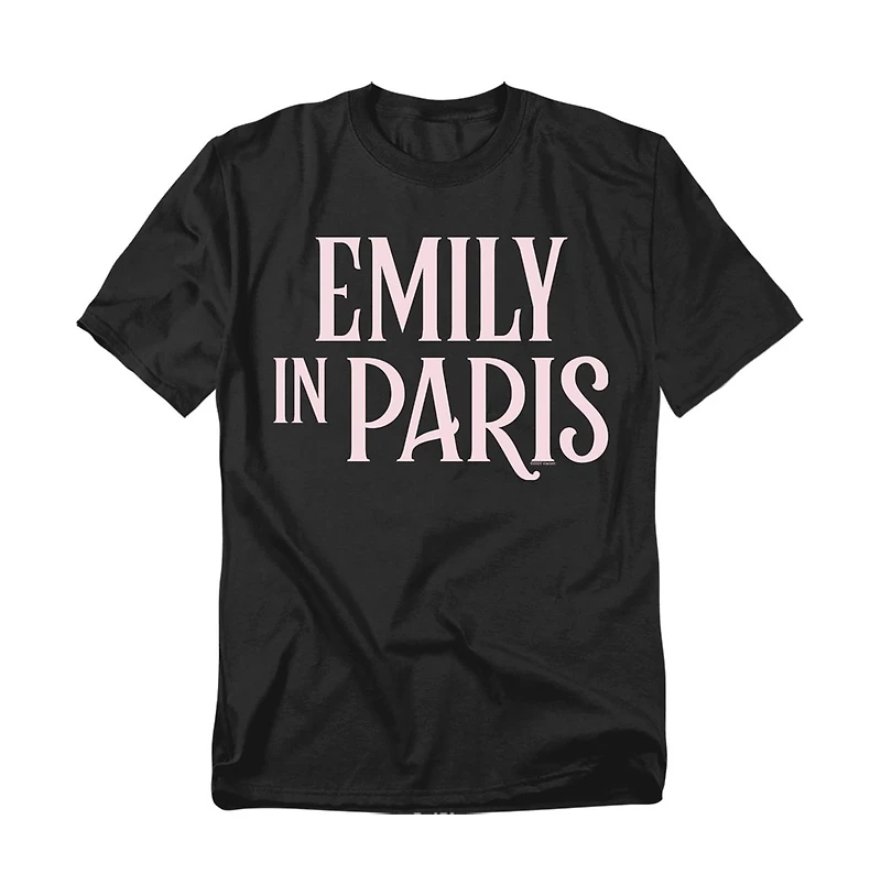 Logovision Men's Emily Paris Pink Logo T-Shirt