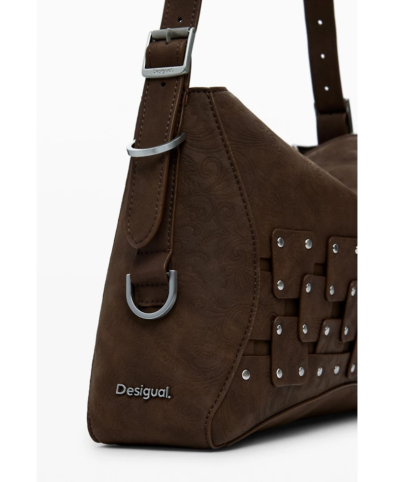 Desigual Women's Medium studded patch handbag