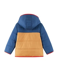 Andy & Evan Toddler/Child Boys Navy Color Blocked Jacket w/Faux Shearling Lining