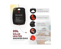 Outsunny Two Room Pop Up Shower Tent w/ Shower Bag, Floor & Carry Bag,