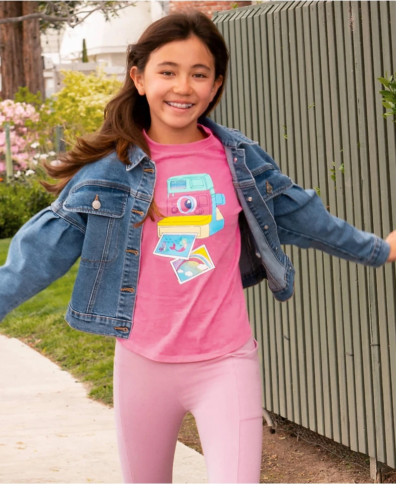 Lands' End Girls Plus Long Sleeve Graphic Tee