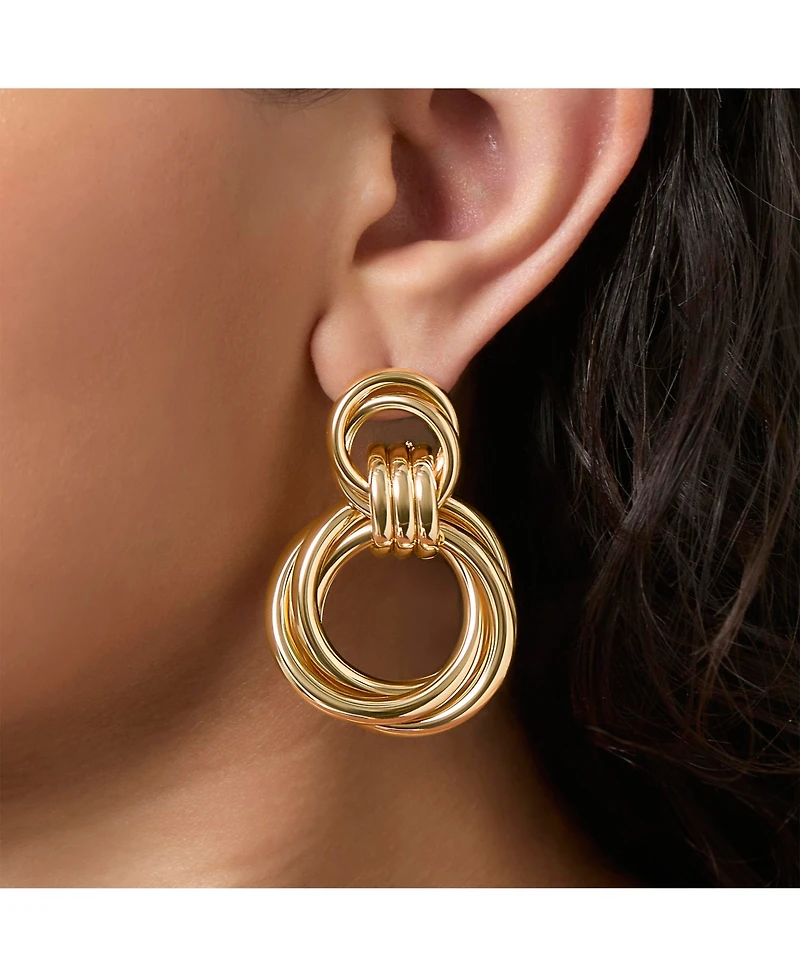 Jessica Simpson Interlocking Loop Earrings