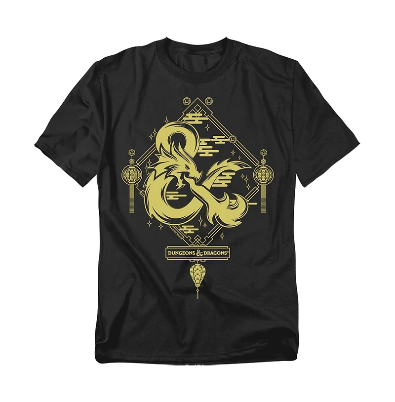 Logovision Men's Dungeons And Dragons Year Of The Dragon Gold Logo T-Shirt