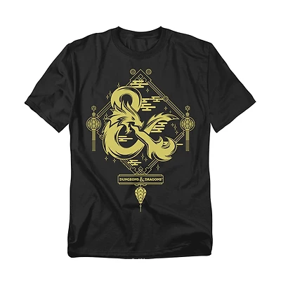 Logovision Men's Dungeons And Dragons Year Of The Dragon Gold Logo T-Shirt