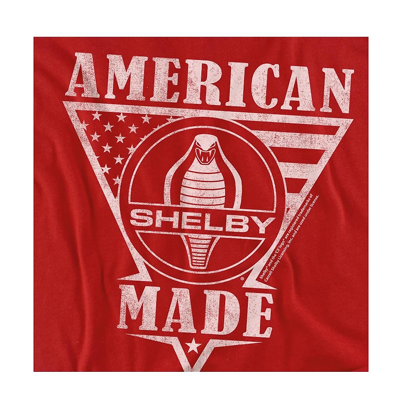 Logovision Big & Tall Carroll Shelby American Made Flag T-Shirt