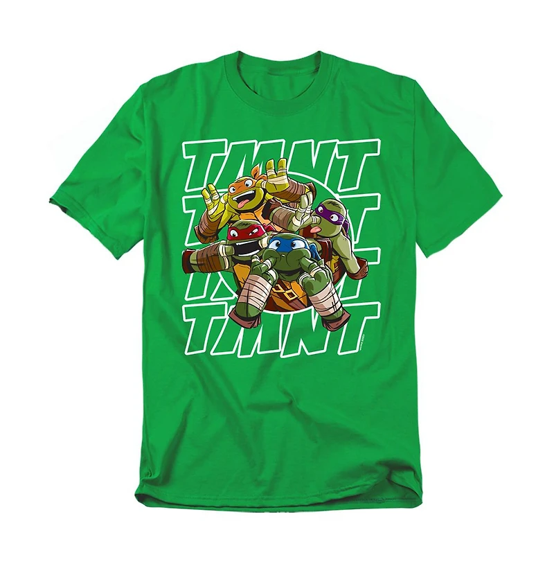 Logovision Men's Teenage Mutant Ninja Turtles Group Making Faces T-Shirt