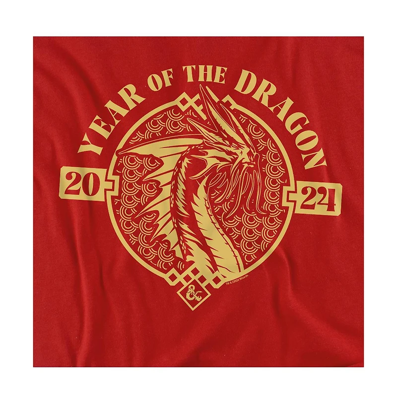Logovision Men's Dungeons And Dragons Year Of The Dragon Gold Beast T-Shirt