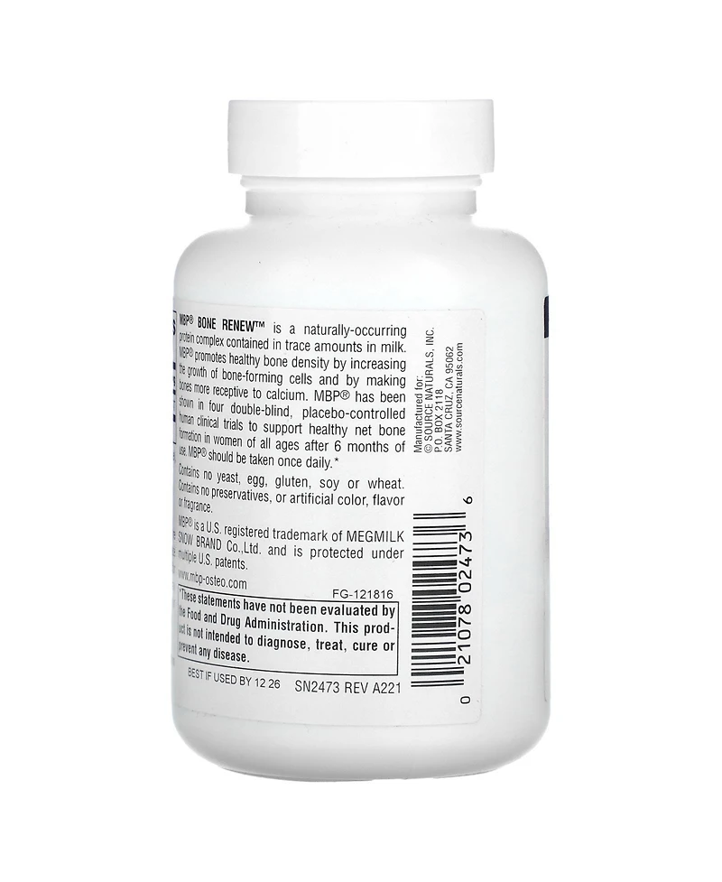 Source Naturals Mbp Bone Renew 40 mg