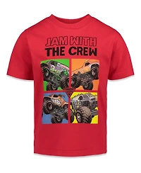 Monster Jam Trucks Boys 3 Pack Graphic T-Shirts Toddler| Child